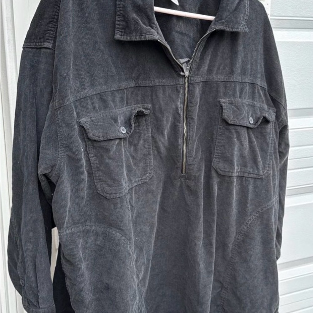 Women's Black Casual Button Down Shirt - Picture 2 of 5